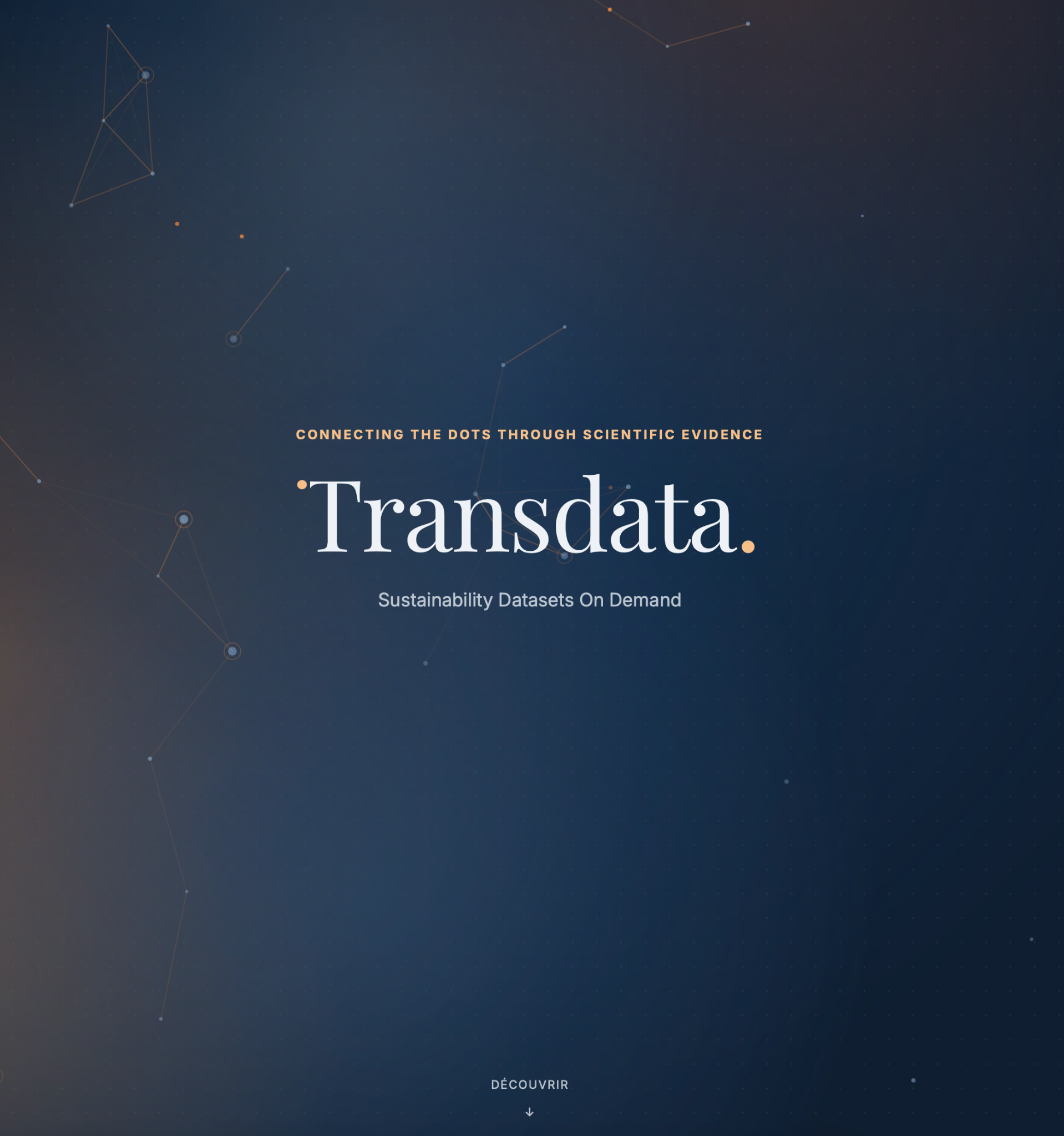 Transdata — Connecting the dots through scientific evidence — Sustainability Datasets On Demand